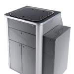 camping küchenmodul van hochglanz silber