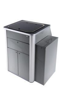 Multifunktionales Küchenmodul Pantry – Hochglanz Silber