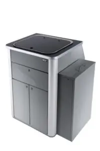 Multifunktionales Küchenmodul Pantry – Hochglanz Silber