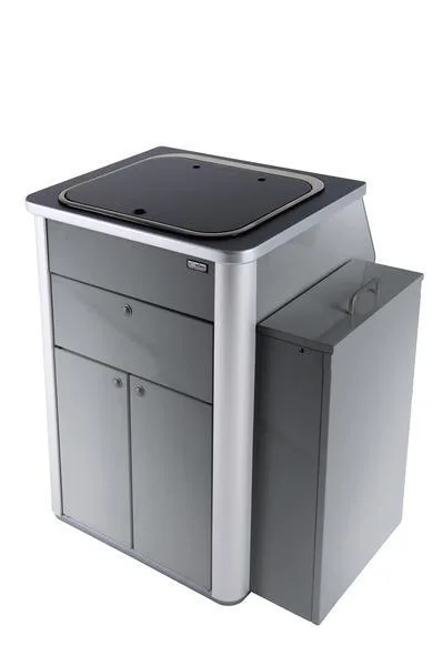 Multifunktionales Küchenmodul Pantry – Hochglanz Silber