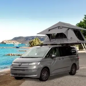 Kompaktes Dachzelt Wallaby 2 für Autos Vans und robuste Geländewagen