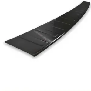 Hochwertiger Ladekantenschutz Edelstahl schwarz gebürstet für VW T6 und T6.1 Heckklappe