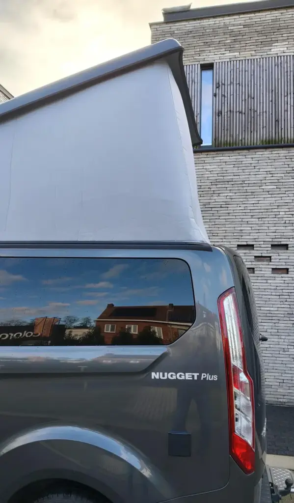 Thermoschutz-Paket Ford Nugget PLUS V362 ab 2014: Aufstelldach und Fahrerhausscheiben mit Seitenfenster (außen)