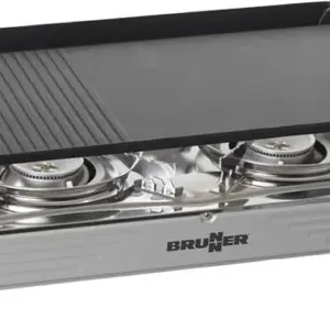 Zweiflammiger Gaskocher DEVIL DOUBLE GRILL mit Kartusche für mobiles Grillen