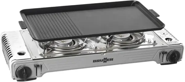 Two-burner gas stove with cartridge DEVIL DOUBLE GRILL
