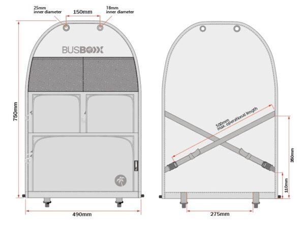 Organizer Tasche utilityBOXX Stauraum für Vordersitze des VW T5 / T6 / T6.1 - immagine 3