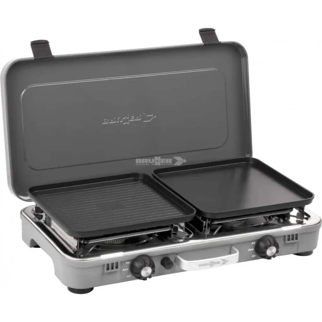 Devil Kookmaster GP 2-flammiger Gaskocher mit Grillplatten