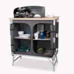 Mobile da cucina alto Bamboo Quick con montaggio rapido e piano di lavoro in bambù di alta qualità