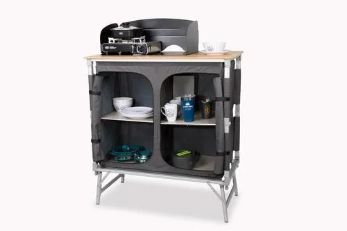 Küchenschrank Bamboo Quick High – Campingküche mit Schnellaufbau & Bambus-Arbeitsplatte