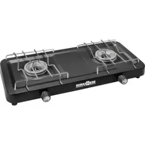 Kompakter 2-flammiger Gaskocher MAGMA für sicheres Kochen im Freien beim Camping