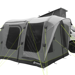 Wolfburg Air Busvorzelt am Fahrzeug angedockt