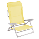 Sauntons Sunburst Campingstuhl gelb – niedriger, leichter Klappstuhl für Camping, Strand und Garten