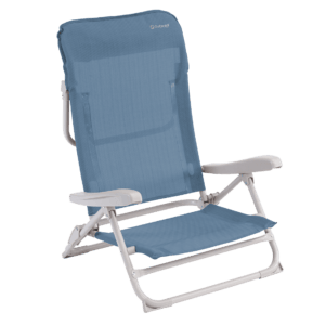 Sauntons Sunburst Campingstuhl blau – niedriger, leichter Klappstuhl für Camping, Strand und Garten