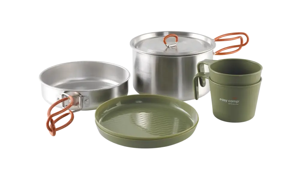 Easy Camp Moss 2 Kochset – kompaktes Camping-Kochset für 2 Personen