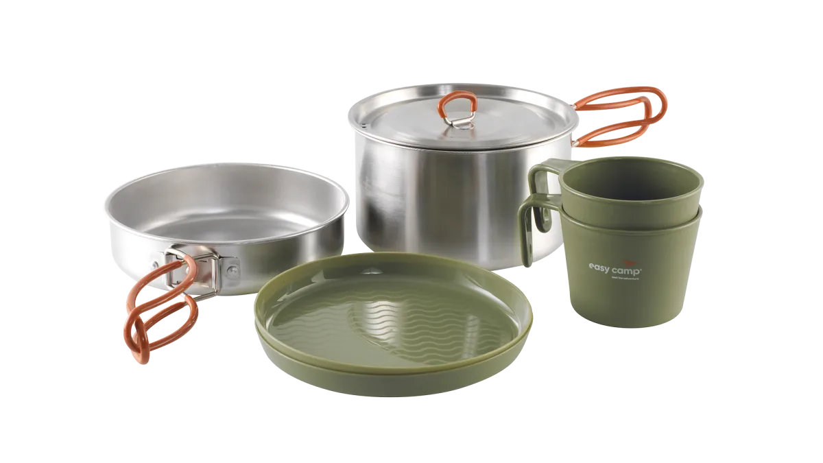 BRUNNER Set stoviglie da Campeggio (Set 16 Pezzi) per 4 Persone - Melamine Set Bluebay - in