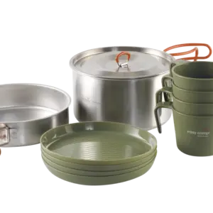 Easy Camp Moss 4 set da cucina per quattro persone, comprese pentole e accessori