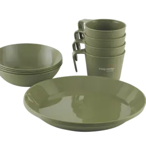 Set di posate per 4 persone Easy Camp Moss, leggero e pratico per il campeggio in movimento