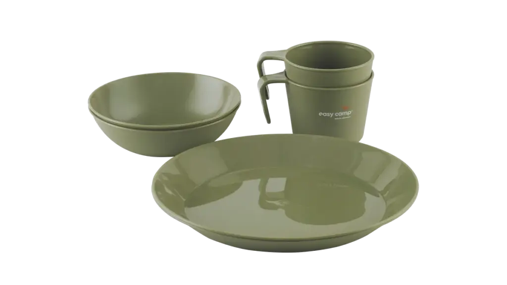 Easy Camp Moss 2-Personen Essgeschirr – Kompaktes Campinggeschirr für unterwegs