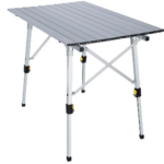 Tavolo da campeggio Camp4 Bali, tavolo compatto in alluminio arrotolabile, ideale per due persone in viaggio