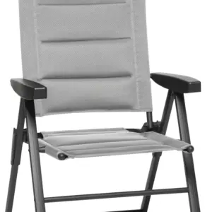 Comfortable Brunner Skye 3D camping chair in grey with breathable 3D fabric
