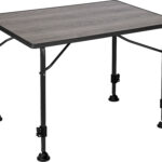 Tavolo da campeggio Brunner Linear Greywood 100 x 68 cm con gambe regolabili in altezza