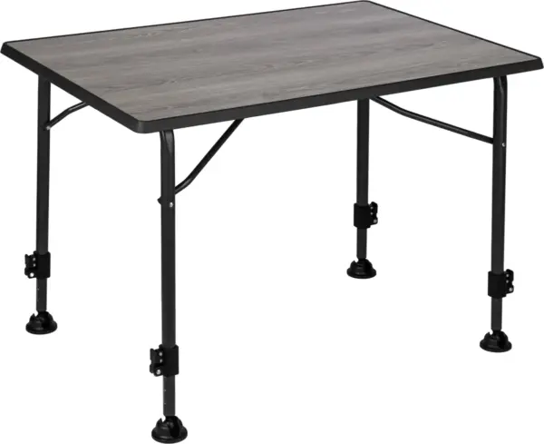 Brunner Linear Greywood Camping Table 100 x 68 cm – height adjustable & extremely robust