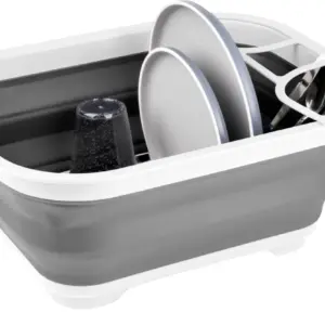 Brunner Dishaway Geschirrkorb faltbar grau für platzsparendes Verstauen beim Camping