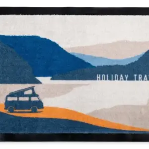 Zerbino HOLIDAY TRAVEL, robusto zerbino da campeggio per camper, 60 x 40 cm