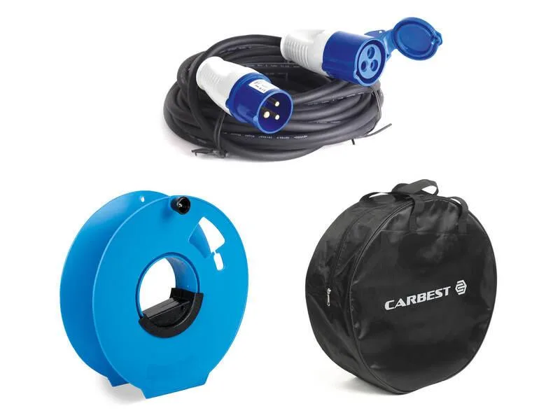 Camping Verlängerungskabel 3×2,5 mm² – 25 m mit Kabeltrommel & Tasche