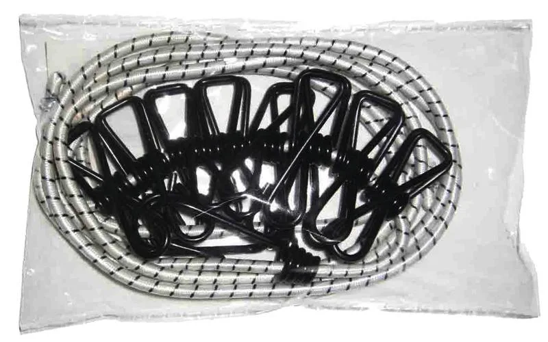 Expander-Wäscheleine dehnbar 115–250 cm – mit 8 Klammern