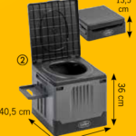 Camp4 Faltbares Camping WC M das kompakte und stabile Toilettensystem