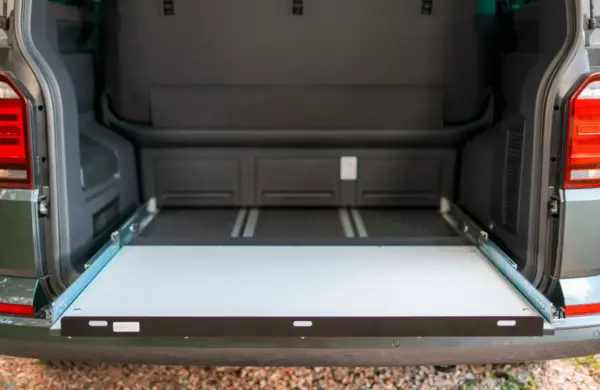 BusBoxx heckBOXX flex split rear extension 800 mm – VW T5 / T6 / T6.1 Multivan & California Beach