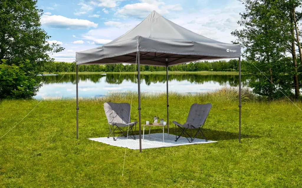 Berger Faltpavillon 3 x 3 m – Stabiler Sonnenschutz für Camping & Outdoor