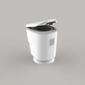 Clesana C1 wasserlose Camping Toilette mit Rundsockel fuer autarkes Reisen