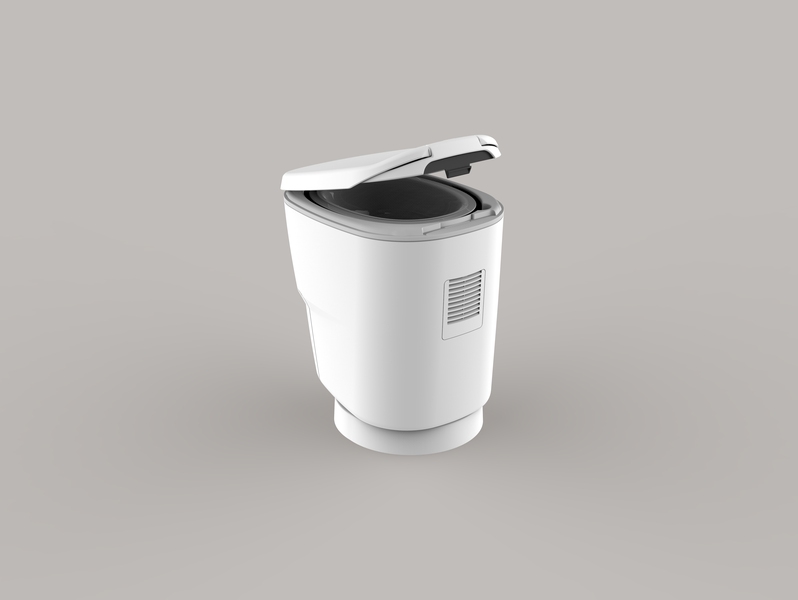 66403_4 Clesana C1 wasserlose Camping Toilette Rundsockel