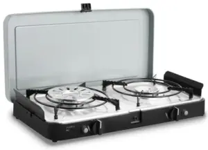 Fornello da campeggio 2-Cook 3 Pro Deluxe 30 mbar – Fornello premium a 2 fuochi