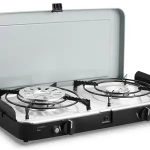 2-Cook 3 Pro Deluxe Campingkocher 30 mbar mit zwei leistungsstarken Brennern