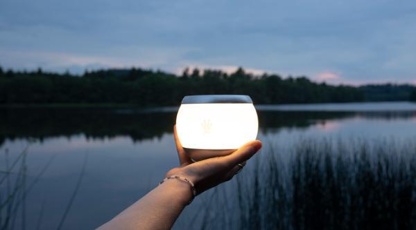 ISS LED Solarlampe Outdoor warmweiß