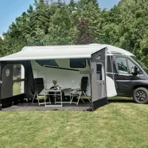 Isabella Buddy awning set up on the canopy