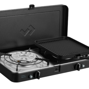Gas Campingkocher mit Grillplatte