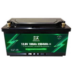 IdealAkku IA-Serie LiFePO4 Batterie 12V 180Ah mit Bluetooth & Heizung – Wohnmobil Untersitzbatterie